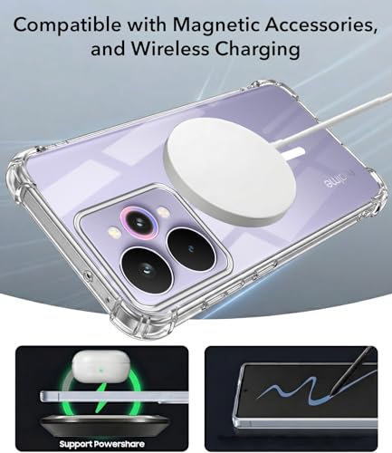Image of Jkobi Shockproof Crystal-Clear Back Cover for Realme 15 Pro (Magsafe Wireless Support | Drop & Camera Protection | Hard Polycarbonate)