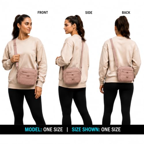 Image of Reebok Womens Crossbody Bags - Lightweight Sling Cell Phone Purse, Quilted Small Crossbody Bags Women