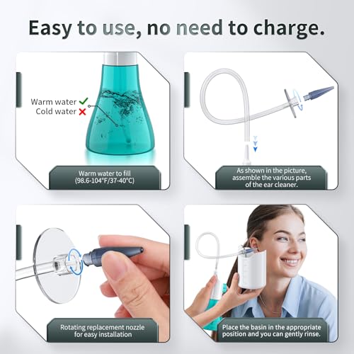 ear wax removal ear cleaner ear cleaning kit manual ear irrigation flushing system ear wax removal kit safe and effective to clean ear built up wax