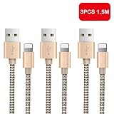 Cable de teléfono Zeuste garantizado 100% compatibilidad con todos los dispositivos, sin mensajes erróneos, cable de cobre 22 AWG, con voltaje de salida completo de 2400 mAh, carga rápida, compatible con teléfonos 11, XS, XS Max, X, 8, 8 Plus, 7, 7 Plus, 6s, 6s Plus, 6, 6 Plus, 5s, 5c, 5, iPad Air 2. Pad mini. Mini 2/Mini 3, Pad (4ª generación), Pod Nano (7ª generación) y Pod touch (5ª generación).