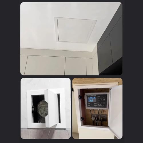 Durable White Flush Mount Access Door - Touch Latch Metal Panel for Easy Access to Electrical, Storage & Ducts (30x42cm/12x16.5in)