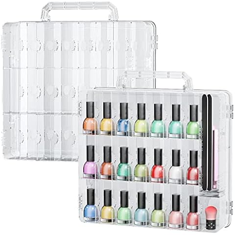 JIASHENG Nail Polish Organizer Case Cover