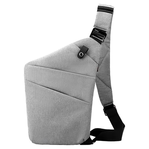 Bolso para Hombres | Portátil Impermeable Grande | para Uso Diario, Camping, Viajes y Senderismo, gris, Siehe
