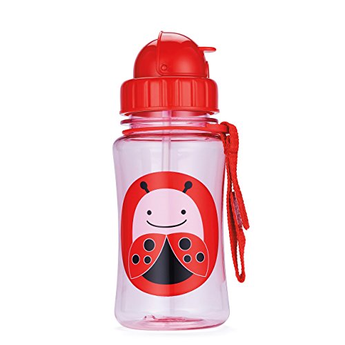 Skip Hop Toddler Sippy Cup with Straw, Zoo Straw Bottle, Ladybug