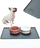 清潔で快適にサポート ペット 犬 ペットマット 防水 犬用トイレ おしっこ トイレ 防水マット ペット用品 60cm×80cm シート シリコンマット 食べこぼしマット マット (グレー, L)