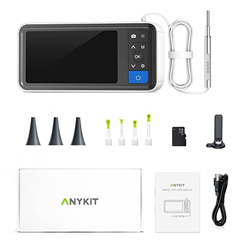 Digital Otoscope with 4.5 Inches Screen, Anykit 3.9mm Ear Camera with 6