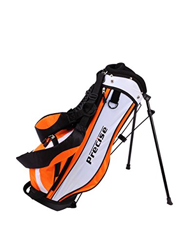 Precise X7 Junior Complete Golf Club Set For Children Kids - 3 Age Groups Boys & Girls - Right Hand & Left Hand! (Orange Ages 3-5, Left Hand) #TOP5