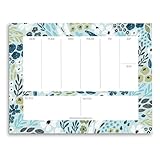 Elyse Breanne Design, 50 páginas, hojas impresas coloridas, 8.5 x 11 pulgadas, bloc de notas de encuadernación extraíble, calendario perpetuo, lista de tareas, tabla de tareas, planificador semanal