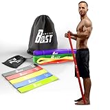 basementbeast Resistance Bands for Men – Set of 10 - Long Exercise Bands Resistance for Home Workouts, Physical Therapy & Strength Training