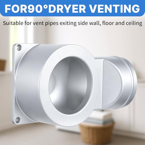 Magnetic Dryer Vent Connector Kit, DV90 Airtight Seal Coupling, 90-Degree Strong Magnet Quick Connection Self-Alignment Easy to Clean Included a 3.3 ft 4" Duct & 2 Clamps by Linidcoud - Image 5
