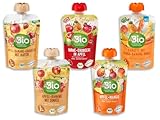 Quetschie Probierpaket ab 1 Jahr – 5 Sorten: Apfel, Banane, Erdbeere, Mango, Birne & Karotte mit...