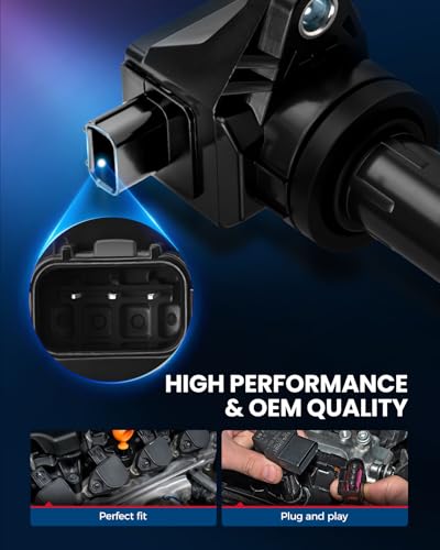 Image of KAX Ignition Coils & Spark Plugs Set Fit for Honda Civic 2012-2015 1.8L,