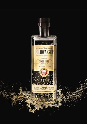 ORIGINAL DANZIGER GOLDWASSER I Der Lachs I Kräuterlikör mit echtem 22-karätigem Blattgold I Originalrezeptur seit 1598 I 40% Vol. I 0,7 l