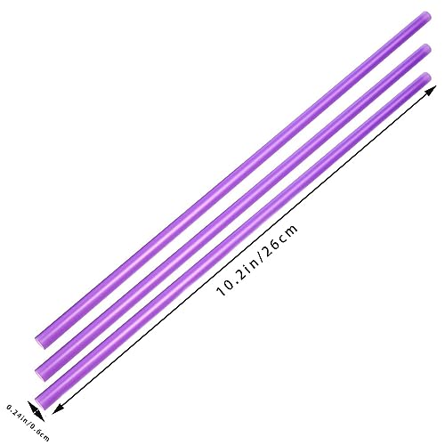 200 pitillos desechables de plástico morados 26 cm miniatura 2