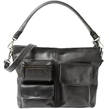 LECONI Schultertasche Ledertasche für Damen Vintage-Look echtes Leder Natur großer Shopper Lederhandtasche für DIN A4 Damentasche Frauen Handtasche 39x27x10cm dunkelgrau LE0062-buf