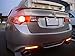 iJDMTOY Red Lens 48-SMD LED Bumper Reflector Lights Compatible With 09-14 Acura TSX (Euro Accord) Function as Tail, Brake & Rear Fog Lamps