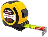 Komelon 73425; 25' x 1.06' Magnetic Powerblade II Tape Measure, Black/Yellow, Small