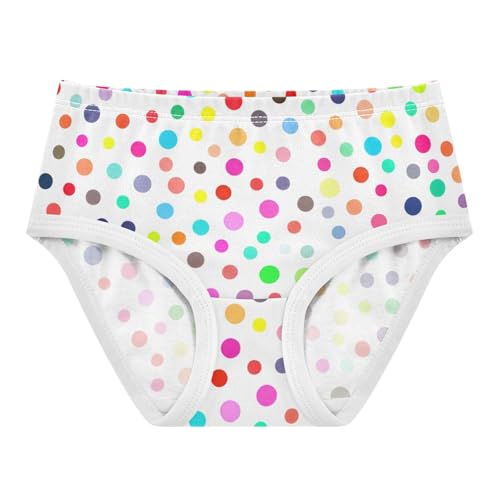 Aesthetic Toddler Girls Underwear 2t Cotton Cute Panties Girl Multicolored Polka Dots White Briefs Girls Undies