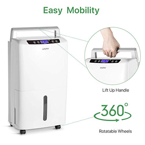 Waykar 34 Pints Energy Star Dehumidifier for Spaces up to 2,000 Sq. Ft at Home, in Basements and Large Rooms with Drain Hose and 0.66 Gallons Water Tank by Waykar - Image 7