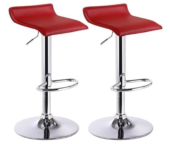 Taburetes Altos de Cocina Rojo Marca MUEBLIX.COM