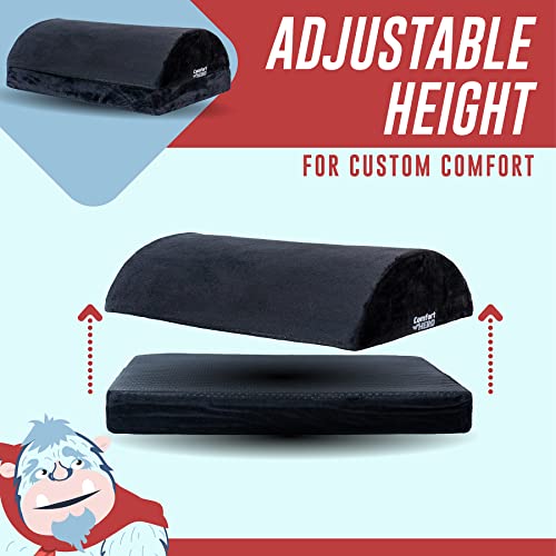 Adjustable Foot Rest For Under Desk – Foot Support W/ Ergonomic Foot Rest Under Desk At Work - Desk Foot Stool - Memory Foam Foot Rest Cushion - Office Footrest For Desk - Gaming Foot Rest #TOP2