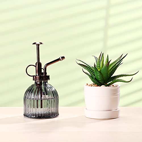 Aebor Glass Plant Mister, 6.5" Green Glass Water Spray Bottle with Gold Top Pump, Small Plant Sprayer for Indoor Outdoor Houseplants - Thumbnail 4