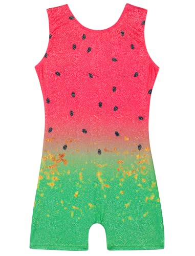 Image of HOZIY Gymnastics Leotards for Girls Unicorn Aurora Rainbow Mermaid Dinosaur Cupcake Sparkle Biketard Toddlers Kids Children