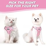 FINEASY No Pull Dog Harness with Lead and Collar, Reflective Harness, Anti Pull Dog Harness, Adjustable Soft Padded Pet Vest Harness for Dogs Cats (Pink, S) - Image 7