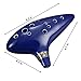 Ocarina 12-Hole Alto C Ceramic Piccolo, Musical Instrument Gift for Adults beginners with Display Stand Music Book Neck-Strap Bag