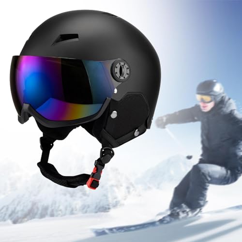 Casco para deportes de nieve con protección facial y ajuste 5