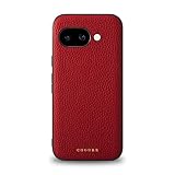 COGURE 互換 Google Pixel 9a ケース 本革 シュリンクカーフレザー 耐衝撃 シンプル おしゃれ 専用ボックス付き COPs-pi レッド