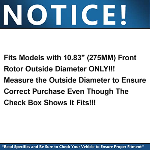Image of Detroit Axle - Front Brake Kit for Toyota 06-18 RAV4 Prius V Lexus HS250h | Scion XB, Brake Rotors and Ceramic Brake Pads Replacement 2006 2007 2008 2009 2010 2011 2012 2013 2014 2015 2016 2017 2018