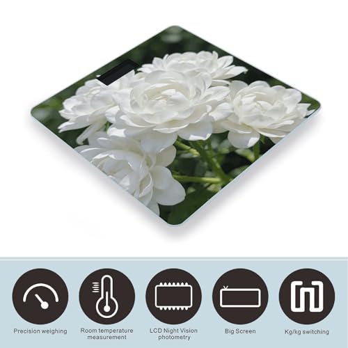 Báscula digital de baño con pantalla LED y vidrio templado miniatura 3