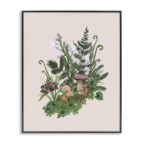 Woodland Botanical Sprouting Ferns, 16 x 20 Inch Framed Giclée Print