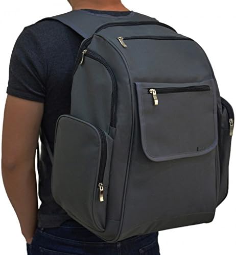 RLB XL Multi-Purpose Travel Diaper Backpack with Changing Pad (dark)