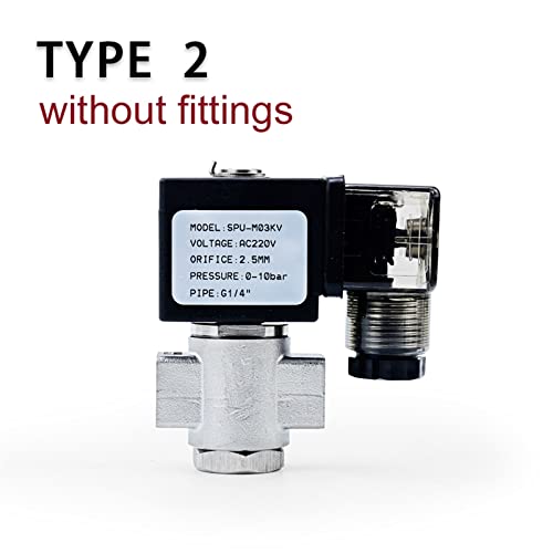 Électrovanne normalement ouverte DN8 en acier inoxydable 304 AC110V - 3