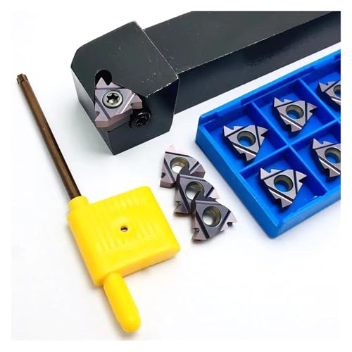 Herramienta con mango para torneado y 10 insertos carburo miniatura 3