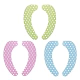 アイメディア(Aimedia) 便座シート 3色セット 吸着タイプ 便座カバー あったか トイレ用品 抗菌 防臭 洗える カット可能 貼るだけ ズレない U型 O型 洗浄暖房型 対応 フリーサイズ 節電対策 ドット柄