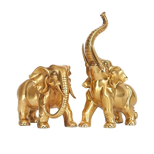 Statue Feng Shui éléphant en bronze pour décoration de bureau et maison