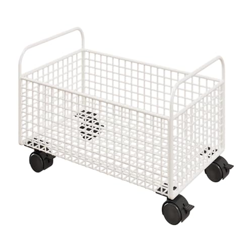 Amagogo Carrello Porta Libri con Ruote sotto la scrivania, Contenitore per Libri da Pavimento, Organizer per File, Leggero, Mobile, per Bevande, Cartella, 38x25x26 Centimetri