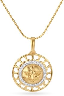 Mia by Tanishq 9 KT Gold Divine Sun Radiance Diamond Pendant for Women| Stylish Gold Pendant BIS Hallmarked | Lightweight ... Price In India