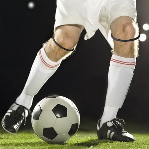 ZesNxj 4 Stück Patella Band, Verstellbare Patellasehnenbandage & Silikon Knieband, rutschfeste Patellasehne Bandage Für Laufen, Fitness, Fußball, Wandern (2 Schwarz 2 Grau)