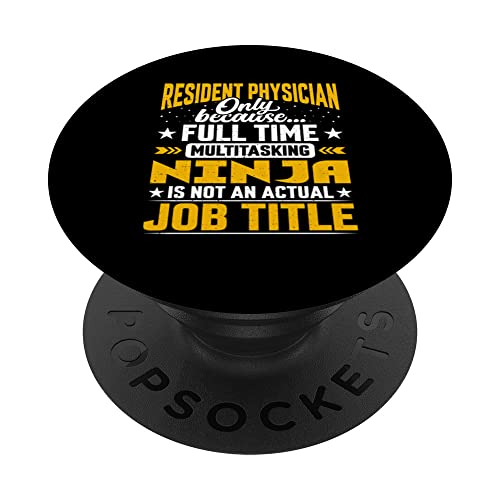 Resident Physician Job Title - Funny Resident Private Doctor PopSockets PopGrip Intercambiable