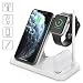 Produktbild 4 in 1 kabelloses Ladestation Kompatibel mit AirPods Apple Pencil iWatch Serie 1 2 3 4, Air Pods Dock, Wireless Ladegerät für iPhone 11 Pro Max 8 X XR XS und Samsung Galaxy S10 Plus Note 8 (White)