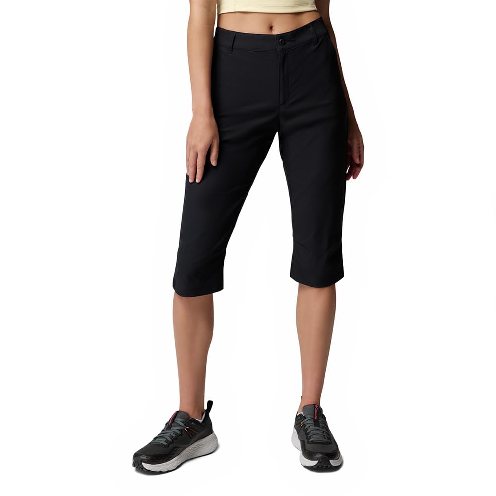 Columbia Women's Leslie Falls Knee Pant, Hiking Shorts, Black, W10/L18