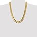 Diamond2Deal 14k Yellow Gold 15mm Semi Solid Cuban Chain Necklace 24