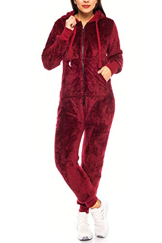 Crazy Age Damen Jumpsuit aus kuscheligem Teddy Fleece | Overall |...
