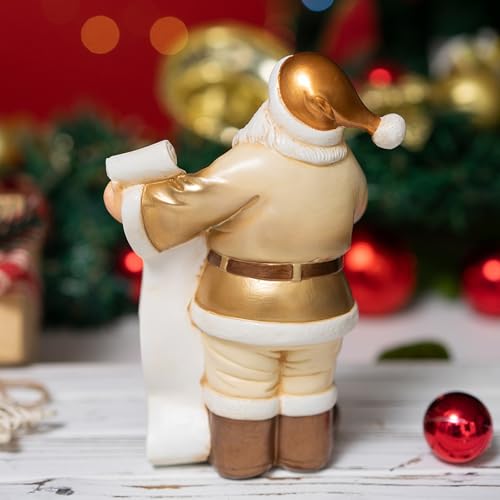 Statue de Père Noël en résine pour centre de table festif - 4