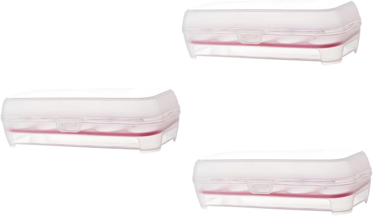 3pcs 10 Egg Holder for Refrigerator Wooden Egg Refrigerator Egg Storage Organizer Egg Holder for Fridge Portable Drawers Fridge Egg Organizer Food Crisper Multifunction