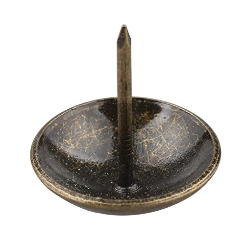 HALJIA 20 Stück 25 x 25 mm Vintage Polster Nail Deko Tack Antik Bronze Ohrstecker für Schmuck Geschenk-Box Sofa Dekoration